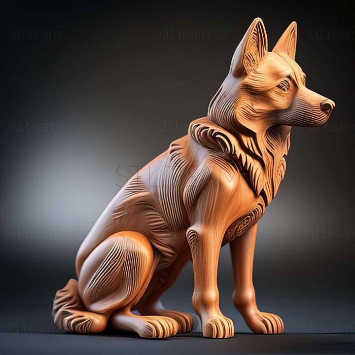 3D model Czech shepherd dog (STL)